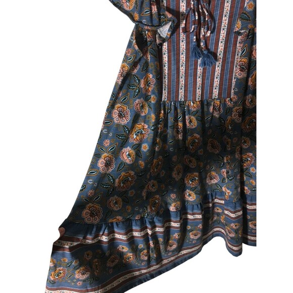 Matilda Jane Dress Women's Size Small Multicolor Floral Flutter Sleeve - Picture 5 of 6